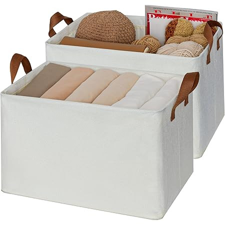 GRANNY SAYS Storage Bins for Shelves, 2-Pack Linen Closet Organizers and Storage Baskets Extra La... | Amazon (US)