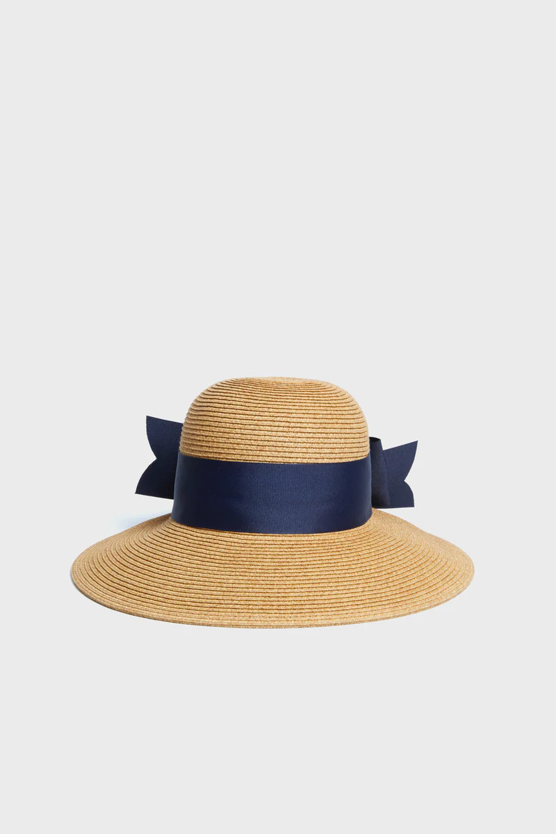 Exclusive Navy Packable Wide Bow Sunhat | Tuckernuck (US)