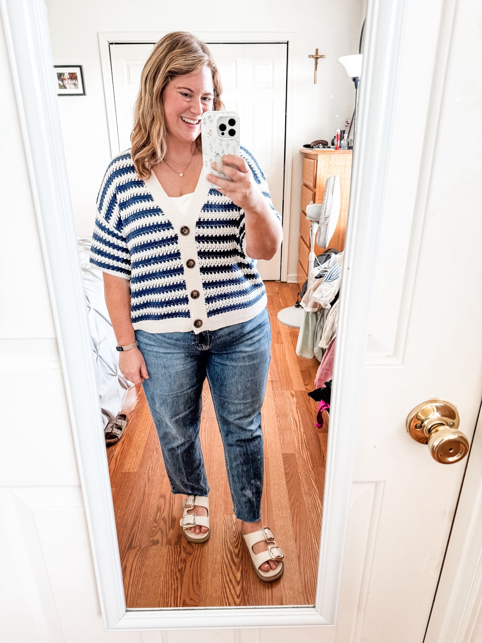 Friday teacher outfit! Wearing a 33 short in my jeans and a large in my sweater tee  

#LTKSeasonal #LTKMidsize #LTKFallSale