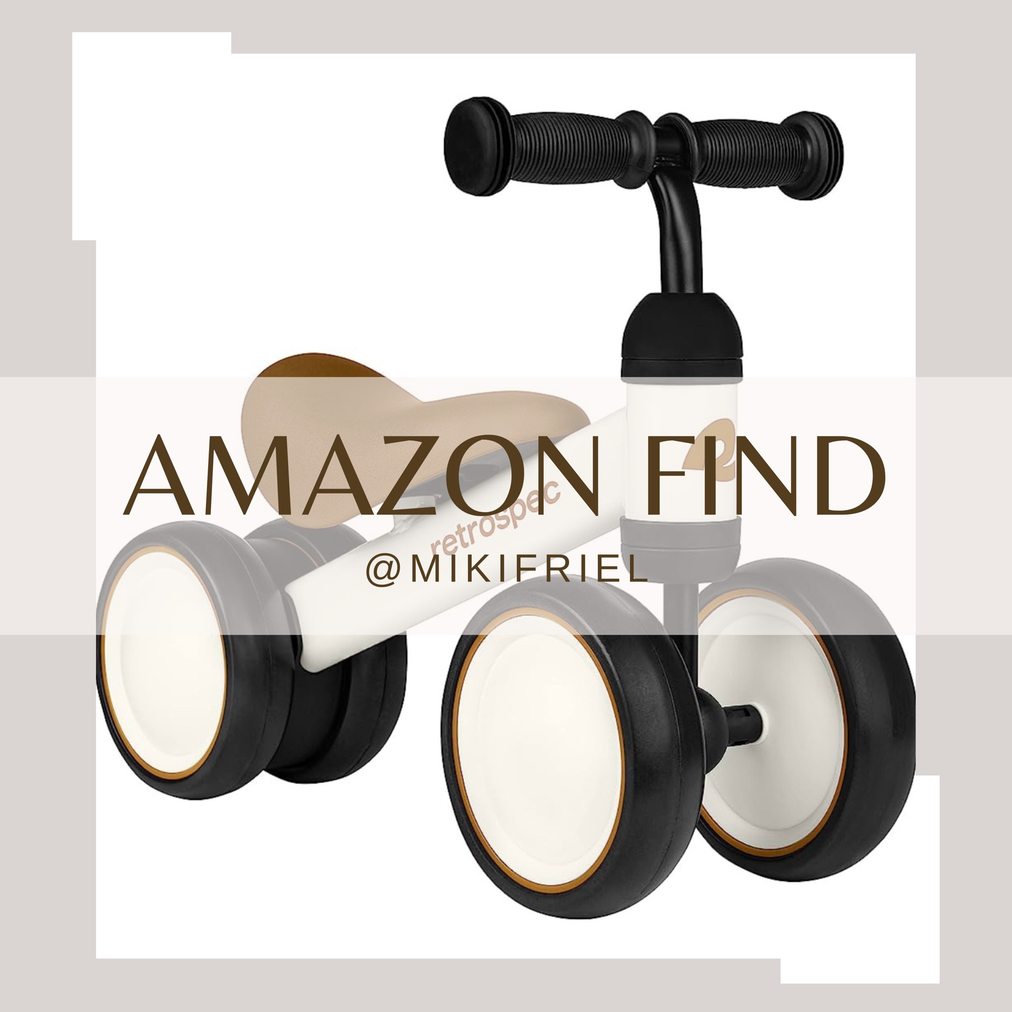 #Amazonfind 

The Retrospec Cricket Baby Walker Balance Bike, designed for toddlers aged 12-24 months, features four wheels and functions as a bicycle toy for one-year-olds.

#BabyWalker #BalanceBike #ToddlerToy #RetrospecCricket #BicycleForToddlers #BabyBike #ToddlerBalanceBike #BabyRideOn #ToyForOneYearOlds #amazonprime #amazonunder50 #amazonmusthaves 

	•	Baby Walker
	•	Balance Bike
	•	Toddler Bicycle Toy
	•	12-24 Months
	•	Retrospec Cricket
	•	Toddler Ride-On
	•	Early Learning Toy

#LTKfindsunder50 #LTKkids #LTKsalealert