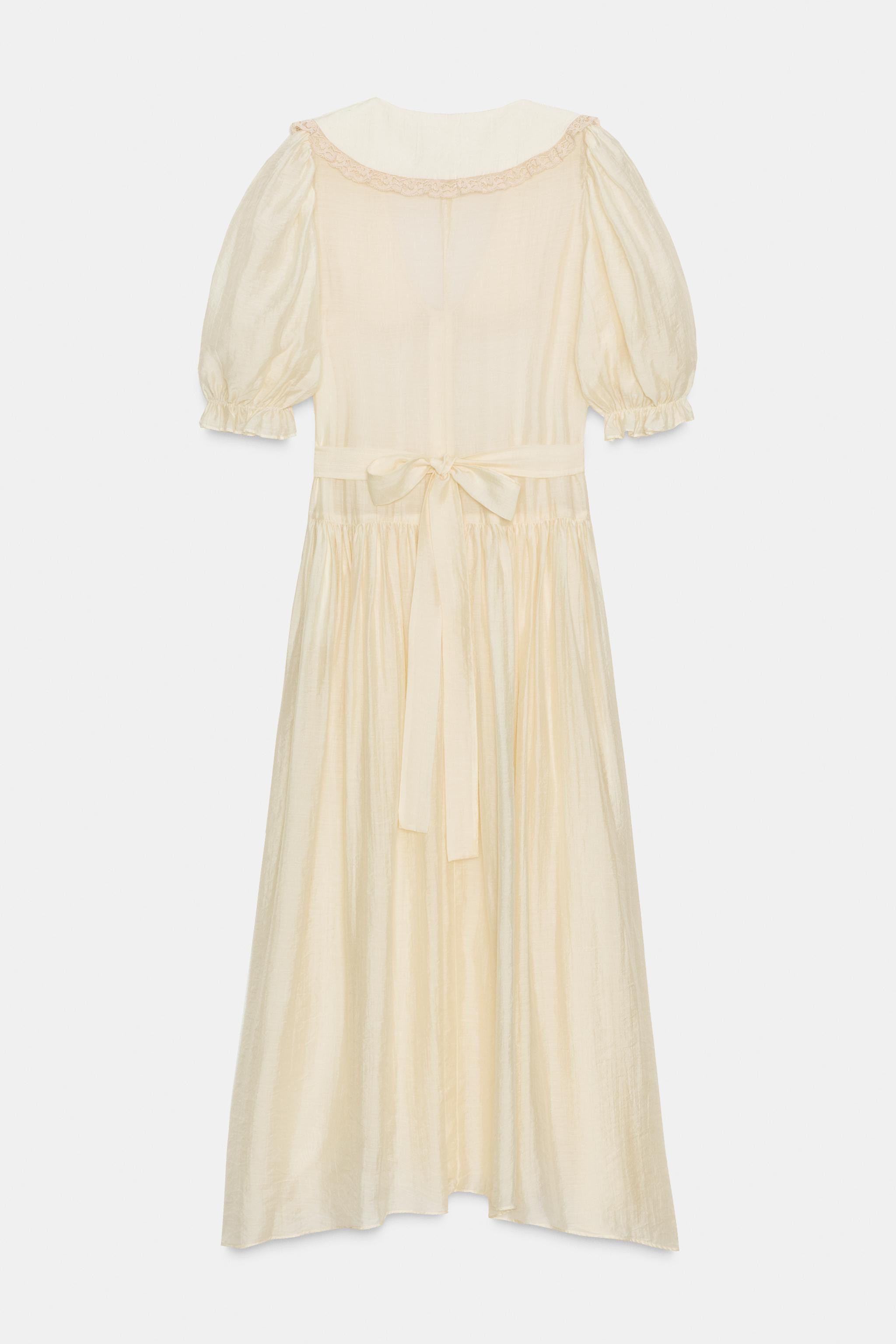 FLOWY LACE MIDI DRESS | Zara US