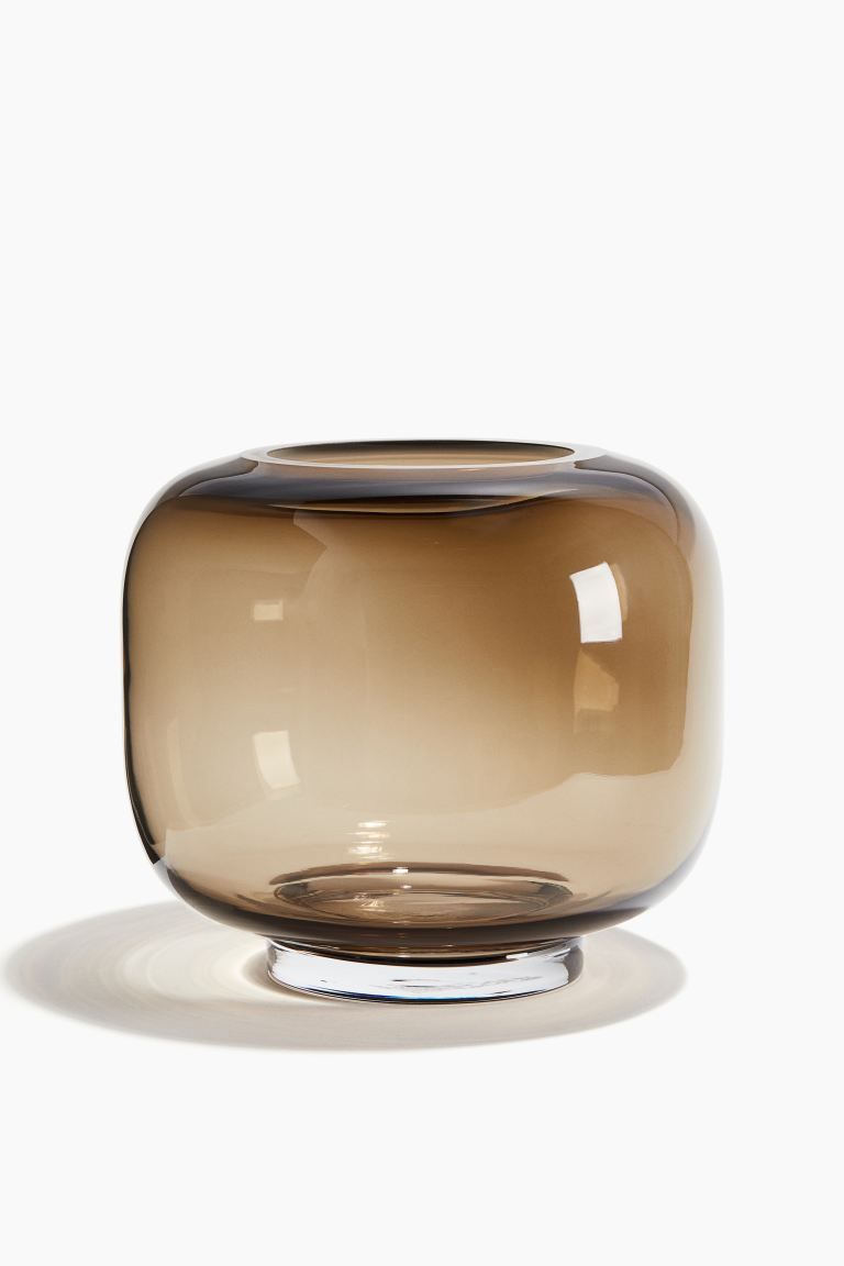 Colored Glass Vase - Brown - Home All | H&M US | H&M (US + CA)