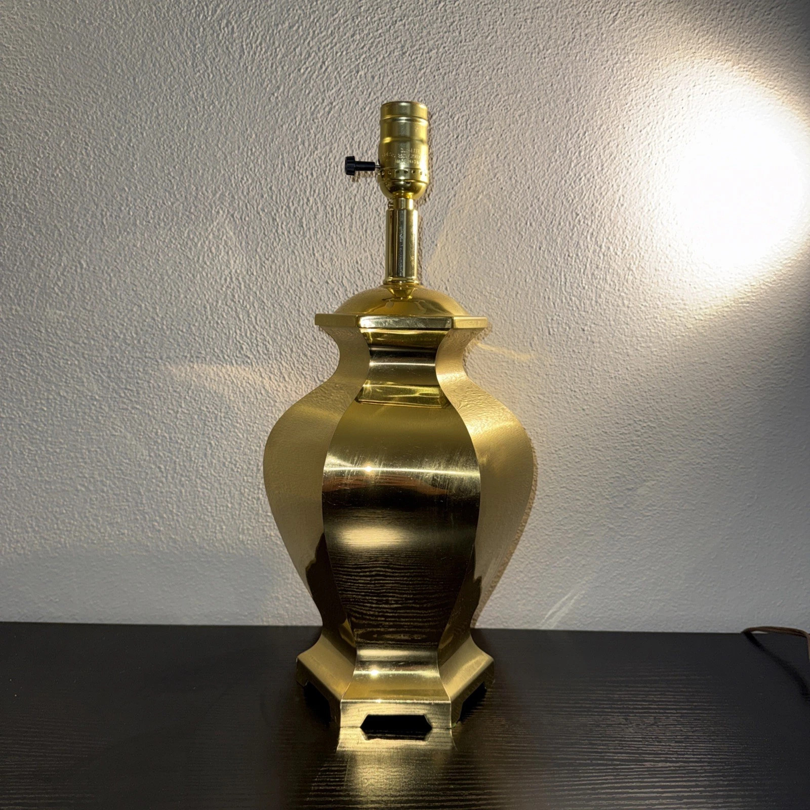 Vintage Solid Brass Ginger Jar Lamp 16” Tall Works, Nice! | eBay | eBay US