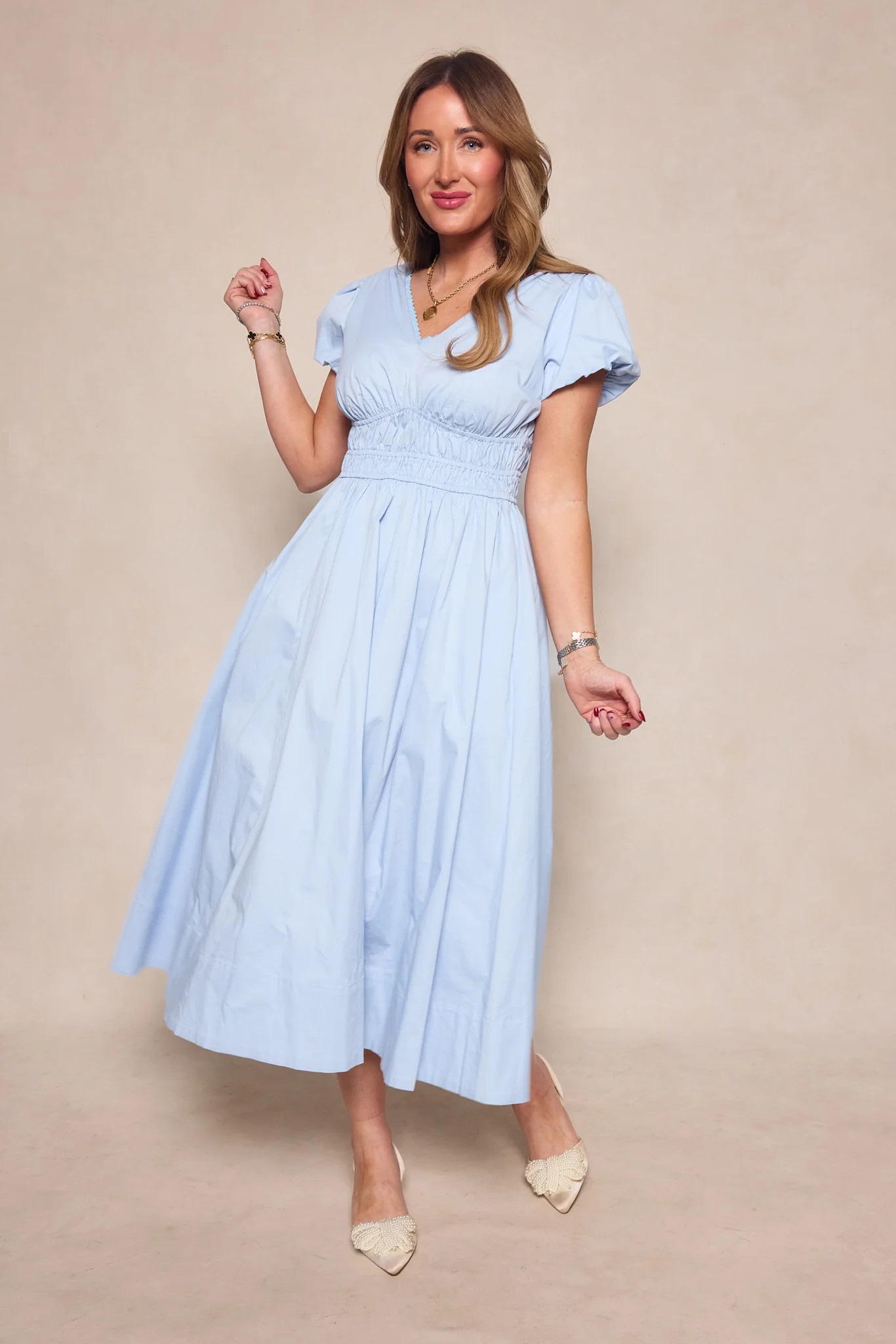 Zella Dress in Sky Blue | Ivy City Co