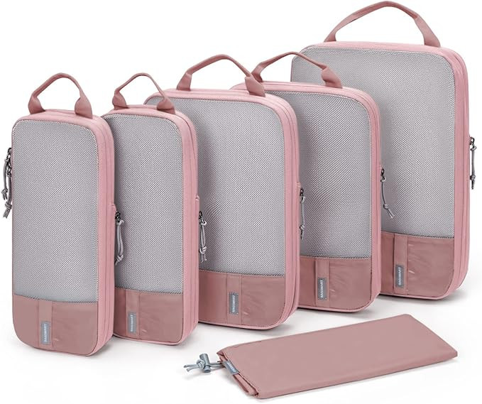 Compression Packing Cubes for Suitcases, BAGSMART 6 Set/4 Set/2 Set Travel Organizer Cubes for Tr... | Amazon (US)