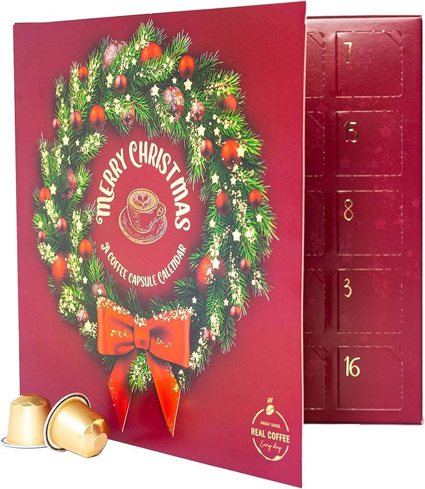 Christmas Advent Calendar with 24 Nespresso Compatible Pods from Real Coffee. Recyclable Original... | Amazon (US)