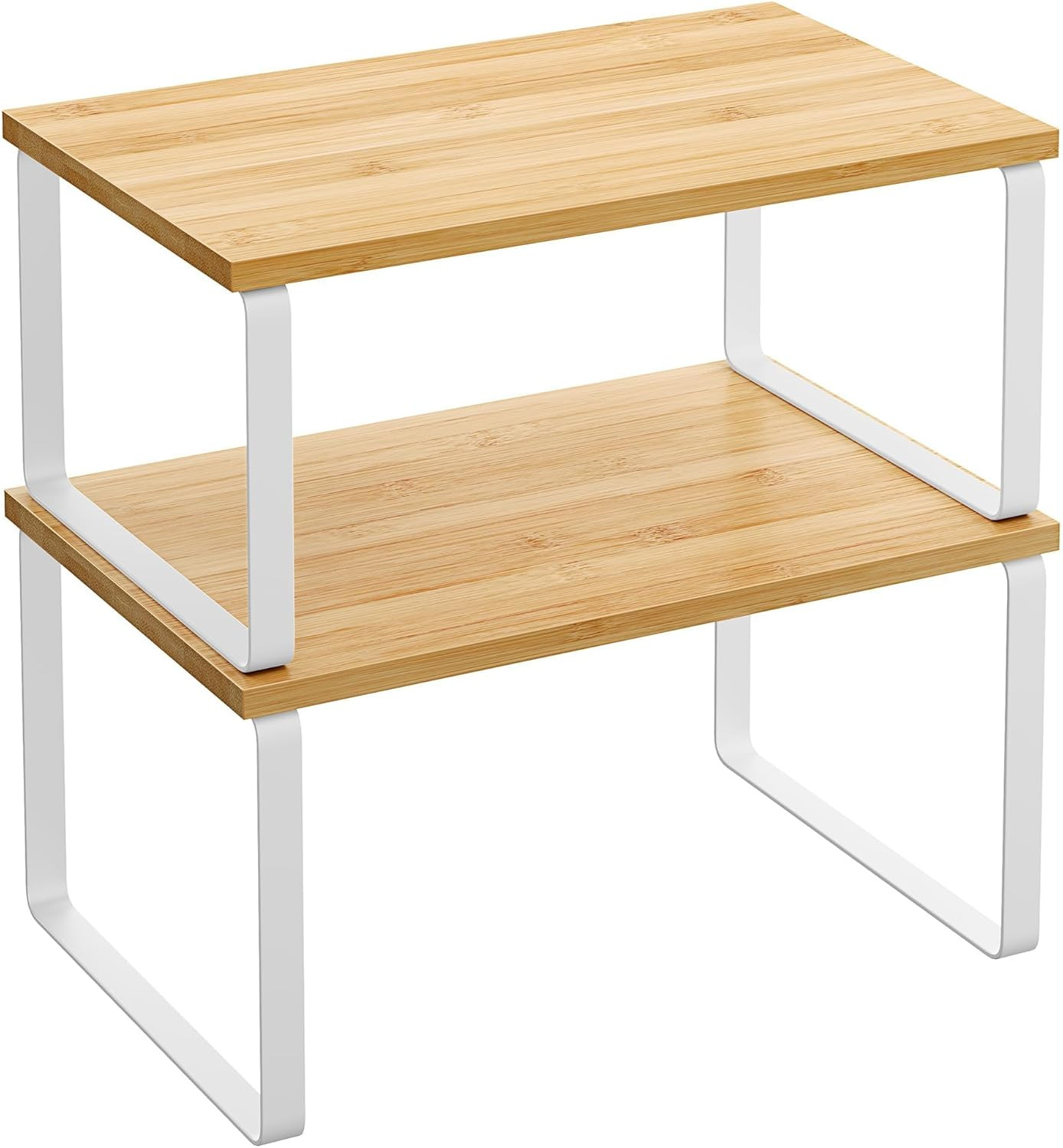 SONGMICS Cabinet Organizer Shelf, Set of 2 Kitchen Counter Shelves, Kitchen Storage, Spice Rack, ... | Amazon (US)