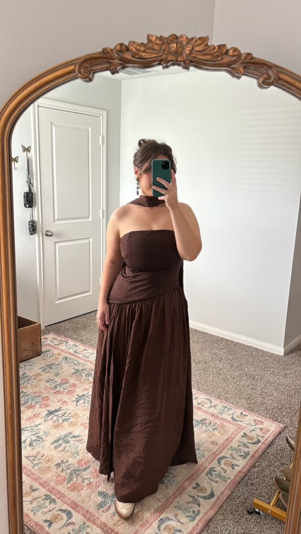 the perfect western chic wedding guest dress. size medium! all linked items are exact.

#LTKWedding #LTKootd #LTKMidsize

western style, western fashion, cowgirl chic, chocolate brown, mini dress, cowgirl boots 