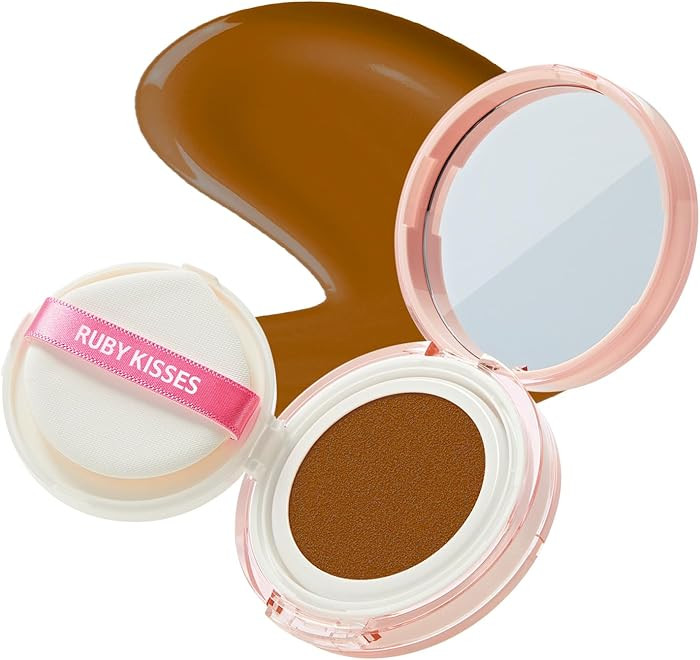 Ruby Kisses Cushion Foundation, Full Coverage Korean Makeup, Lightweight & Long Lasting, All Day ... | Amazon (US)
