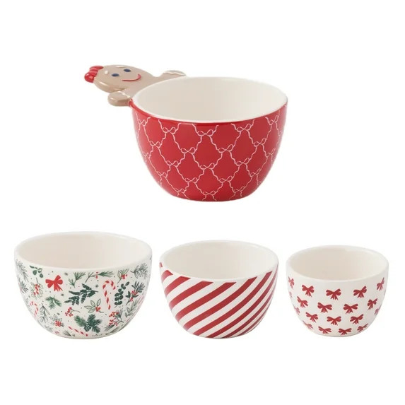 Holiday Time Measuring Cups Ginger Set of 4, Bakeware | Walmart (US)