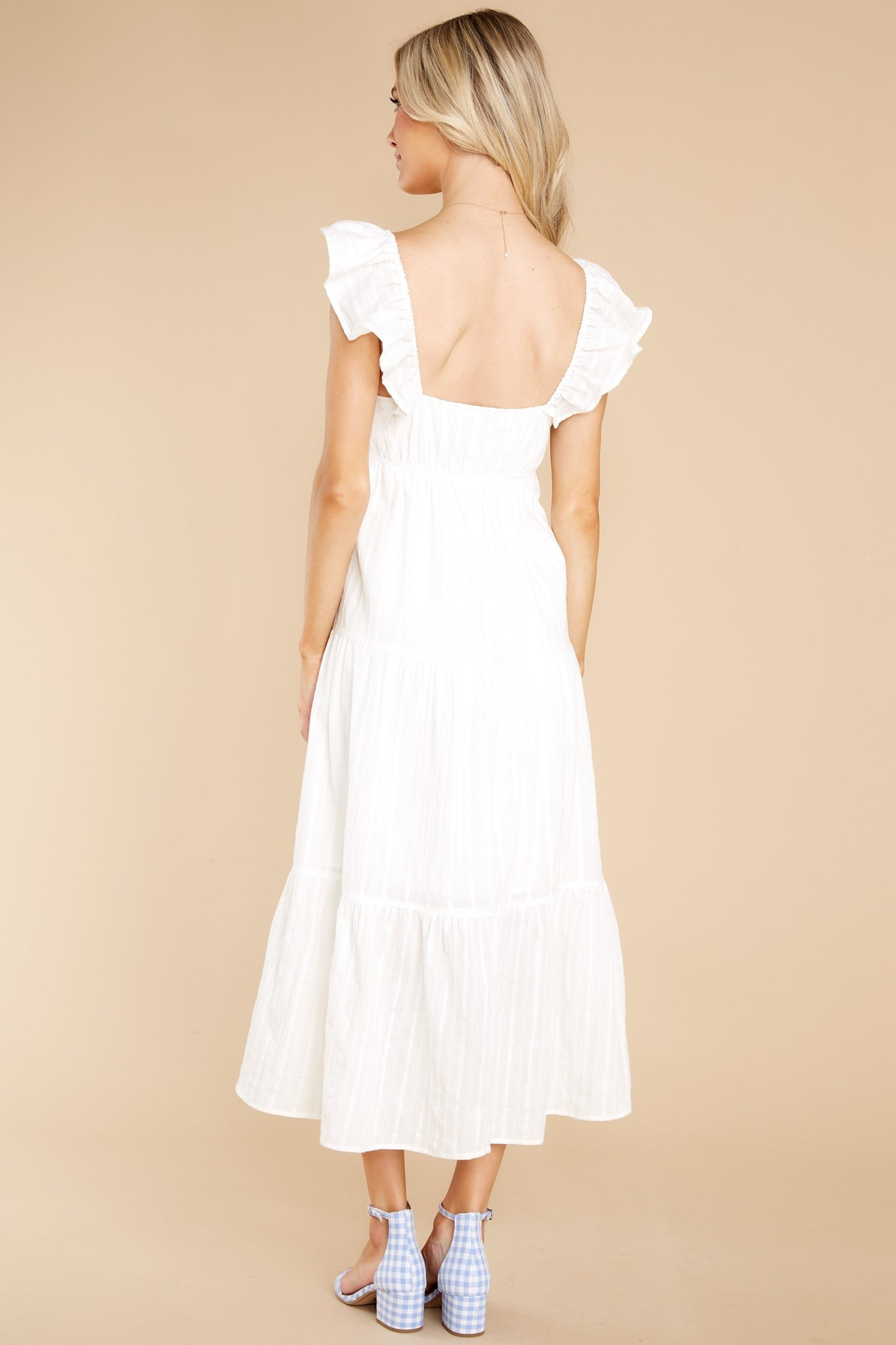 Play For Love White Midi Dress | Red Dress 
