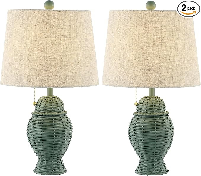JONATHAN Y JYL4041C-SET2 Table Lamp Green, Set of 2 | Amazon (US)
