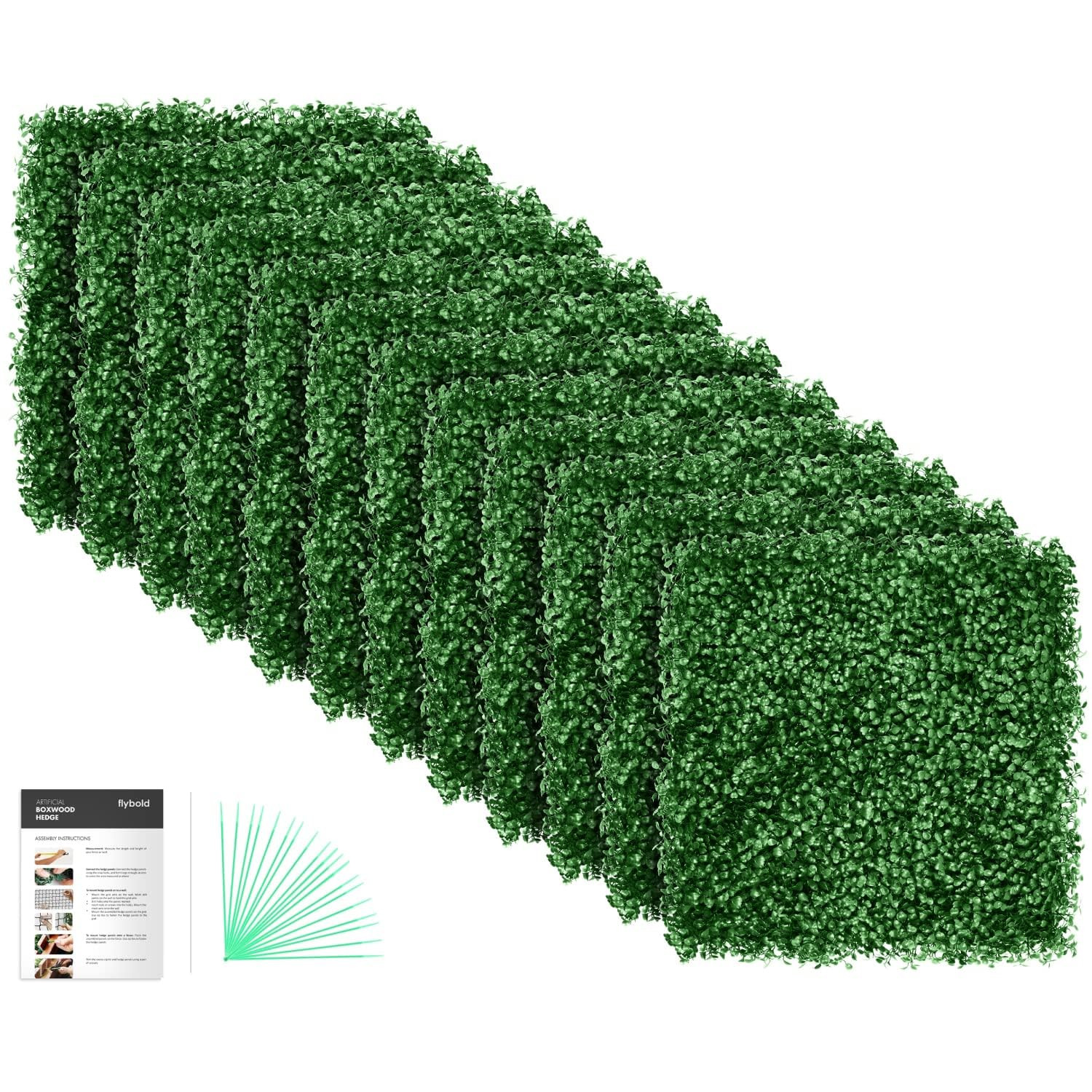 flybold Grass Wall Panels 20” x 20” Pack of 12 - Grass Backdrop Greenery Wall with UV Protect... | Amazon (CA)