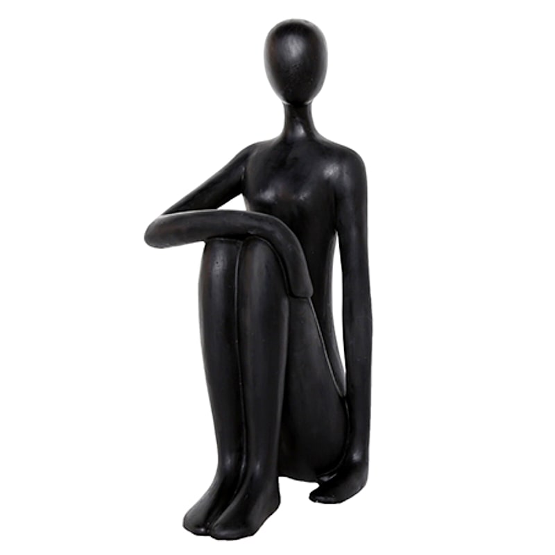 Black Yogi Sculpture, 14" | At Home