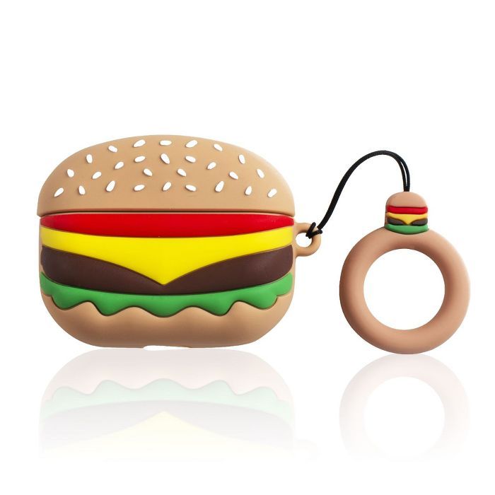 Insten Cute 3D Silicone Case For AirPods Pro, Hamburger Burger Cartoon Cover with Ring Strap | Target