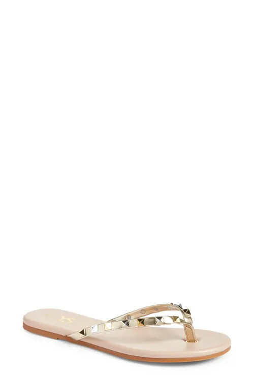 Yosi Samra Rivington Flip Flop in Beige Studs at Nordstrom, Size 8 | Nordstrom