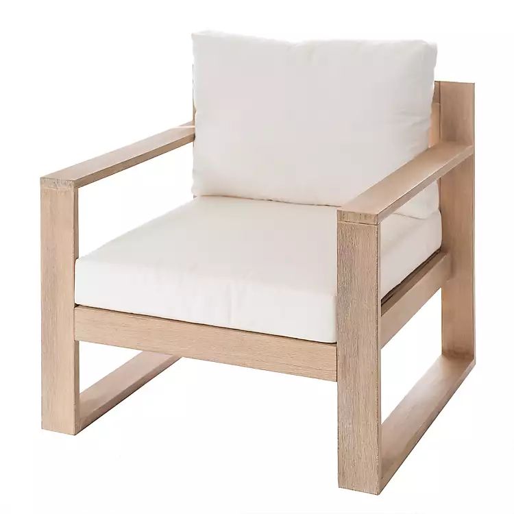 Santorini Brushed Teak Outdoor Chair | Kirkland's Home
