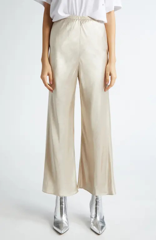 Interior The Arthur Satin Pants in Champagne at Nordstrom, Size X-Large | Nordstrom