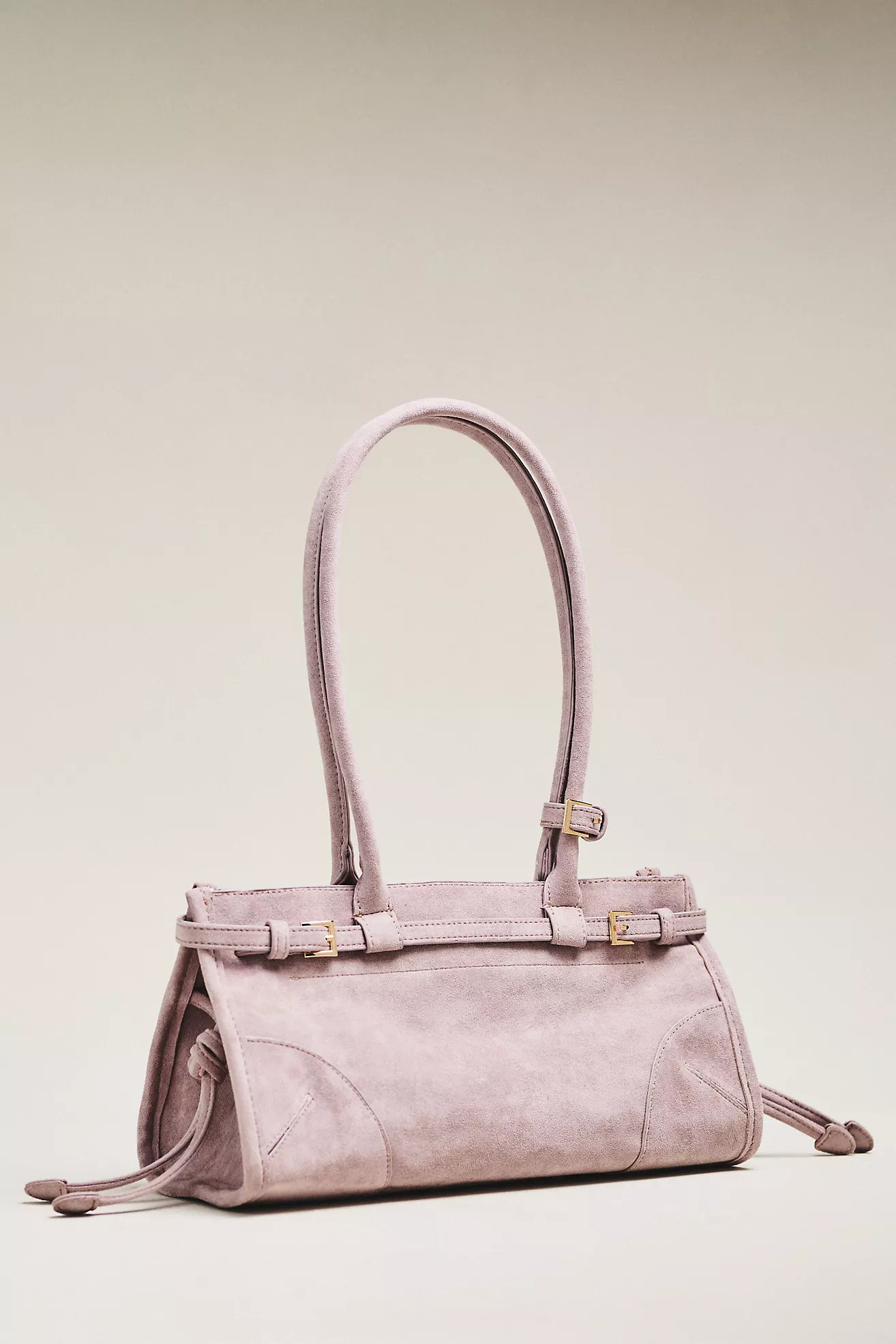 Greer Structured Faux-Suede Shoulder Bag | Anthropologie (US)