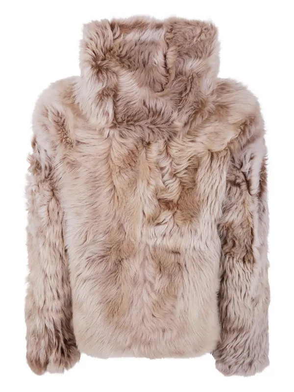 Yves Salomon Hooded lamb-fur Jacket  | Brown | FARFETCH | Farfetch Global