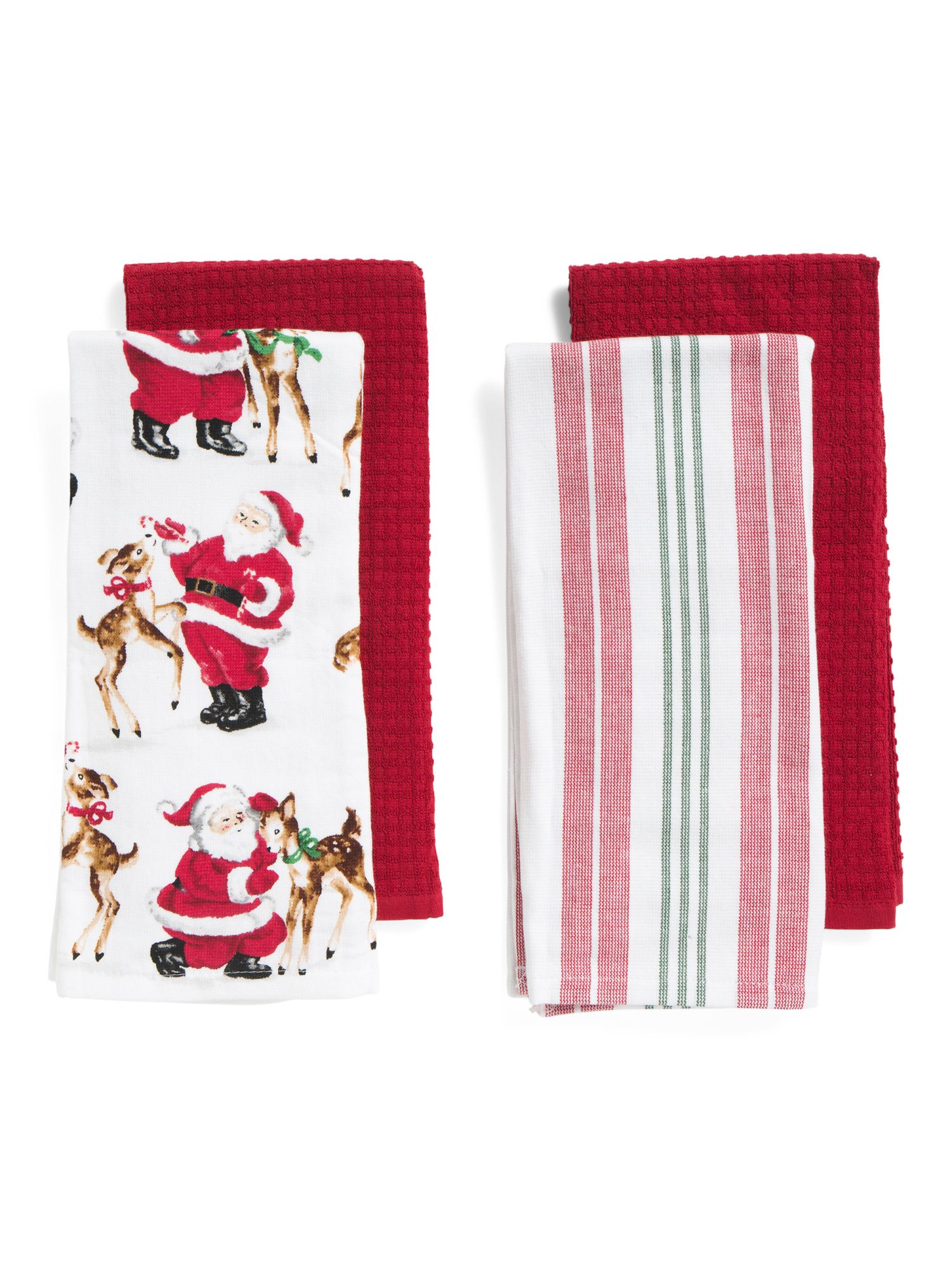 4pc Nicholas Reindeer B Kitchen Towel Set | TJ Maxx