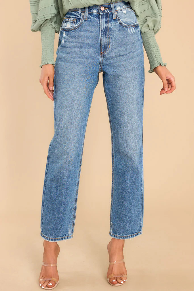 Don't Break My Heart Medium Wash Jeans | Red Dress 