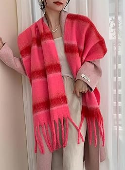 Wander Agio Winter Women Warm Scarf Long Shawl Large Scarves Cold Weather Thicker Blanket Wrap Co... | Amazon (US)