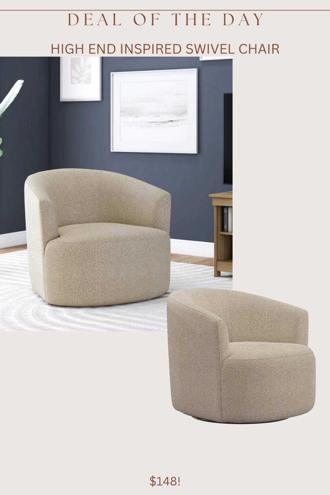 Mainstays Boucle Swivel Chair, … curated on LTK