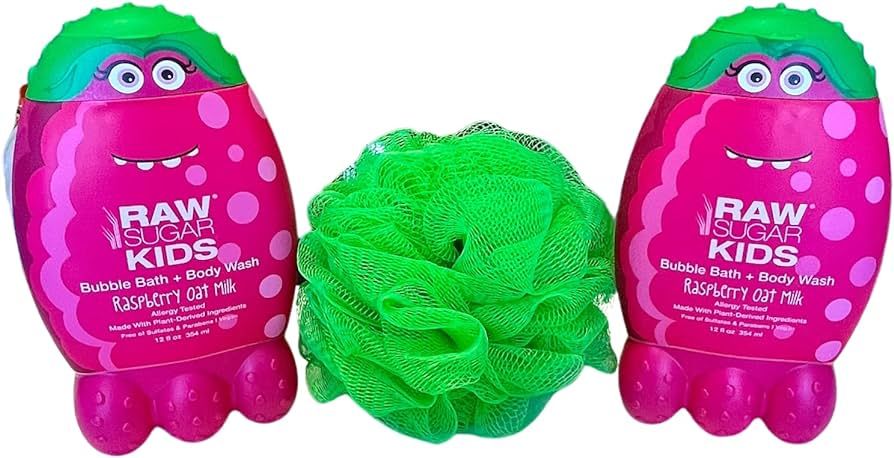 RAW SUGAR Kids Bubble Bath and Body Wash Bundle, 12 Ounce | Amazon (US)