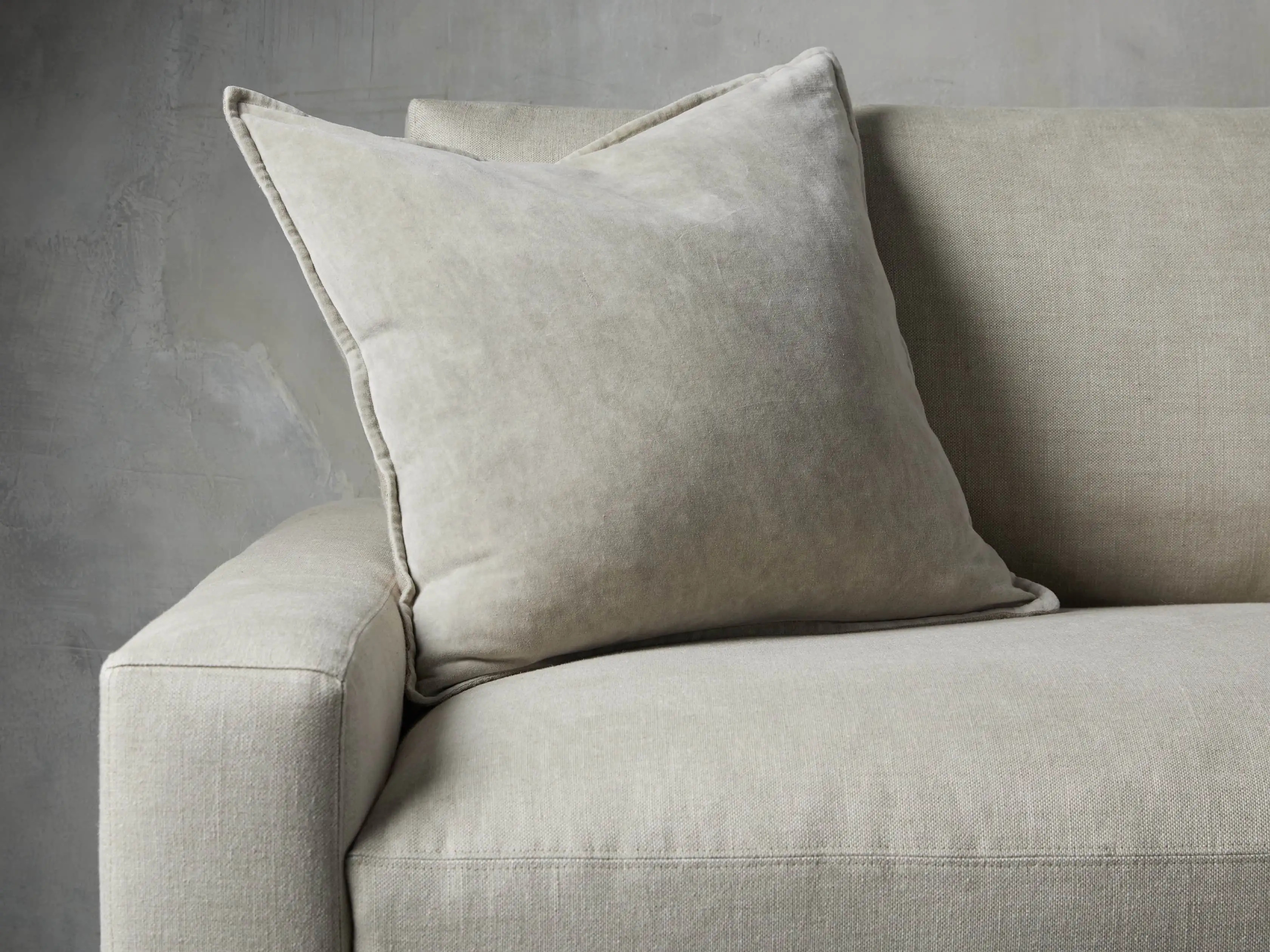 Stone Washed Velvet Pillow | Arhaus
