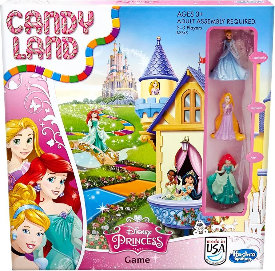 Hasbro Gaming Candy Land Disney Princess Edition Kids Board Game,Preschool Games for 2 to 3 Playe... | Amazon (US)