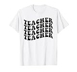 Retro Teacher Inspirational Smile Teacher Elementary School T-Shirt | Amazon (US)