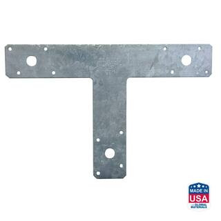 12 in. x 8 in. 14-Gauge Galvanized T Strap | The Home Depot