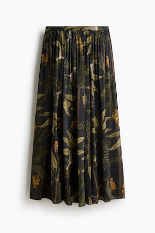 H & M - Loose-Fit Viscose-Blend Skirt - Black | H&M (US + CA)