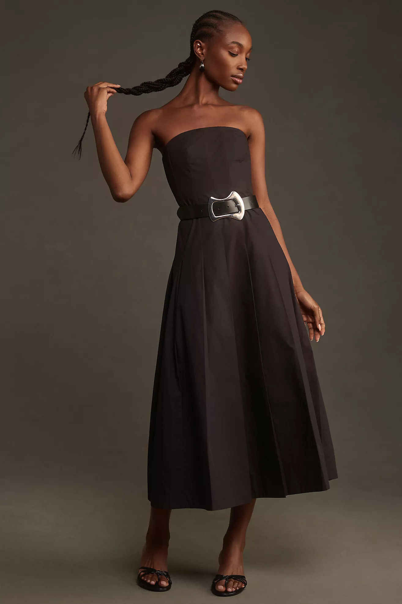 Mare Mare Strapless Seamed A-Line Midi Dress | Anthropologie (US)