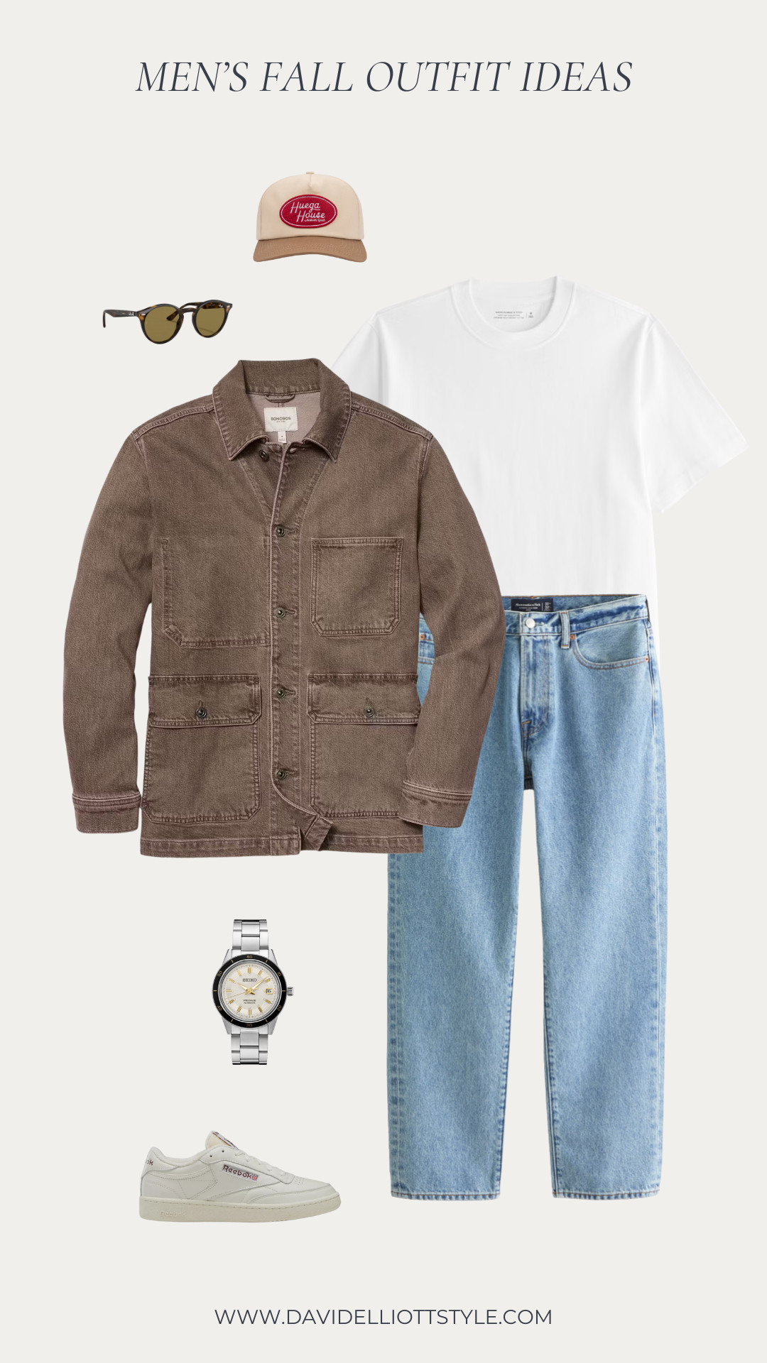 Casual fall chore jacket outfit for men.  

 #LTKMens