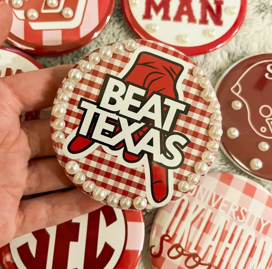 University of Oklahoma Pearl Game Day Buttons - Etsy | Etsy (US)
