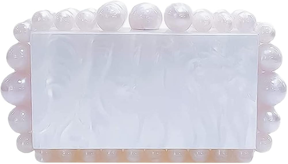 CUXVA Acrylic Evening Clutch Bag for Women Glitter Marble Purse Handbag for Wedding Cocktail Part... | Amazon (US)