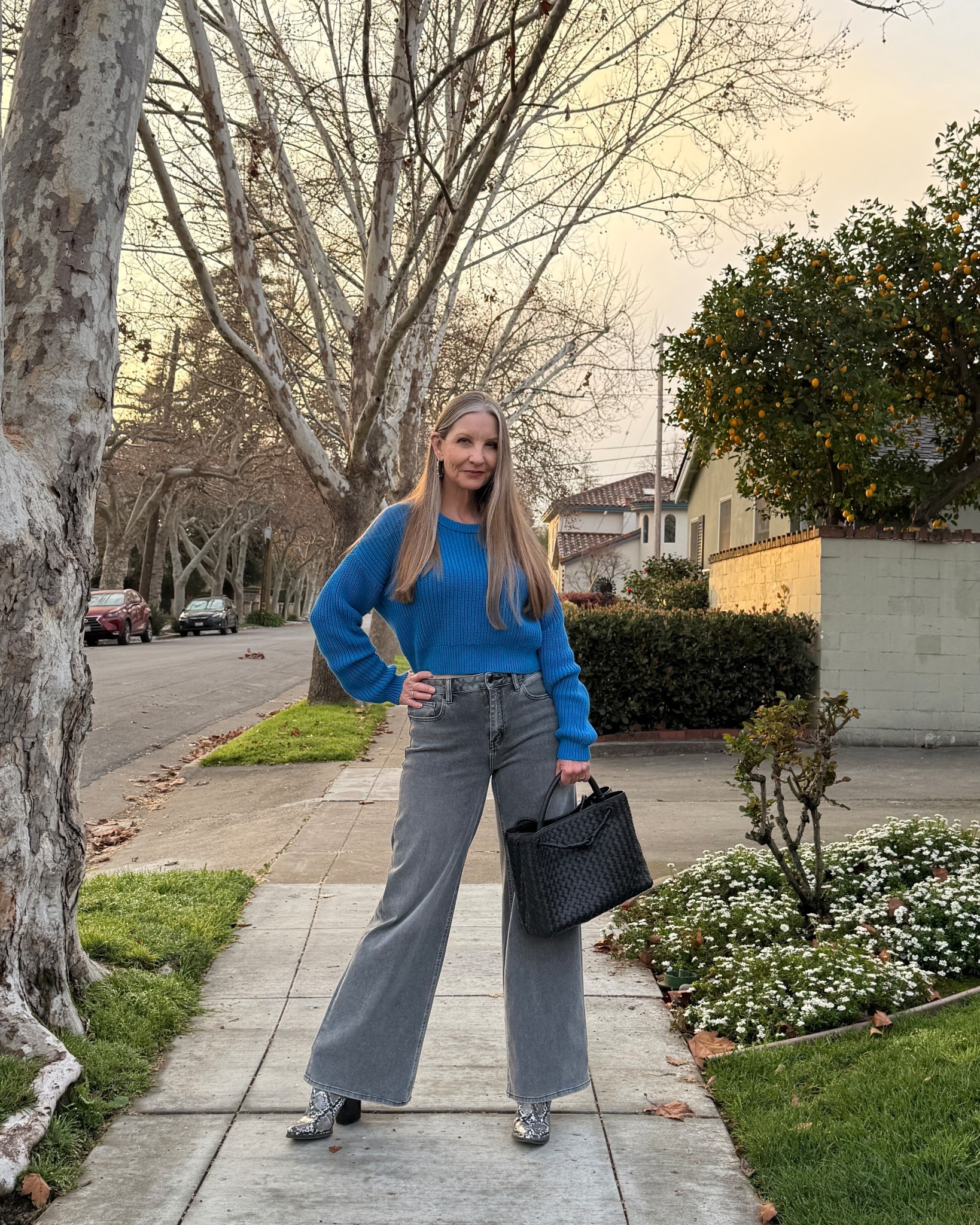 A pop of blue with some wide leg gray jeans. These jeans are super cool, comfortable & flattering & you won’t believe the price! True to size!🦋

#LTKootd #LTKOver40 #LTKMidsize