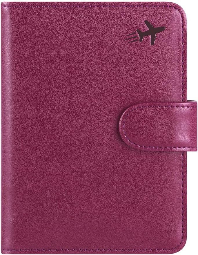 Passport Holder Cover Wallet RFID Blocking Leather Card Case Travel Accessories for Women Men (Z ... | Amazon (US)