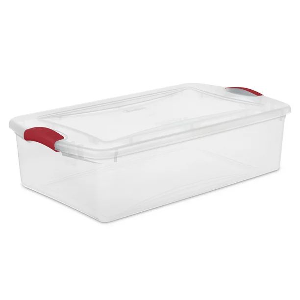 Sterilite 32 Qt. Latch Box Plastic, Infra Red - Walmart.com | Walmart (US)