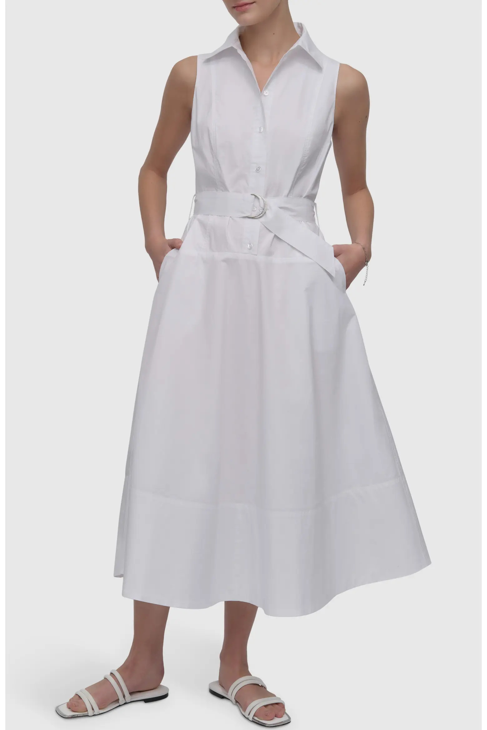 Belted Drop Waist Midi Dress (Women) | Nordstromrack | Nordstrom Rack