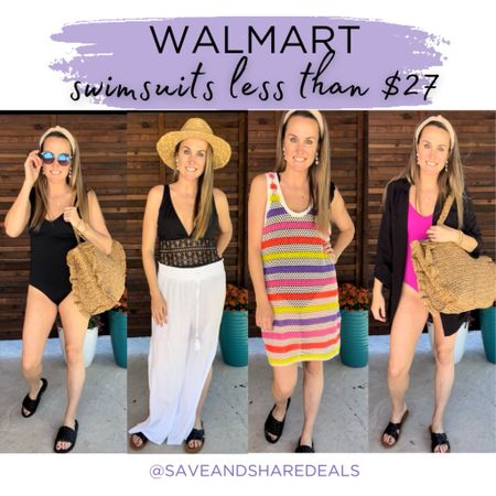 #walmartpartner 
I found the cutest swimsuits, beach bags, hats, cover ups, sunglasses and sandals at @Walmart! I’m 5’7” and wearing a large in most items. :) #walmartfashion @walmartfashion