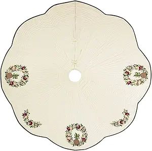 C&F Home Colonial Williamsburg Wreath Quilted Tree Skirt 54 Inch Tree Skirt White | Amazon (US)