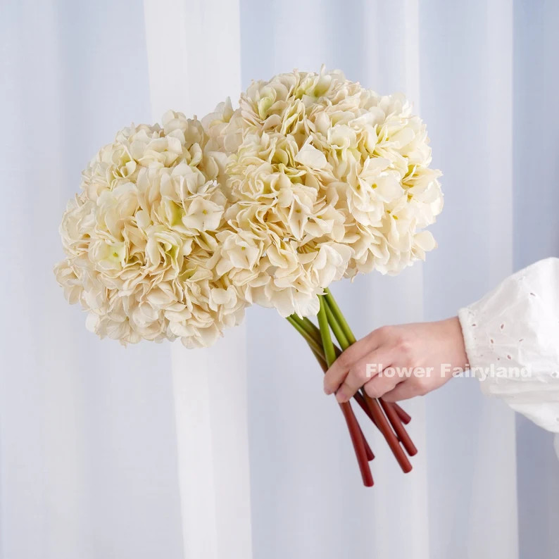 3 Stems Dried Look Hydrangea Bundle High Quality Artificial Flower DIY Floral Wedding/occasion/ho... | Etsy (US)