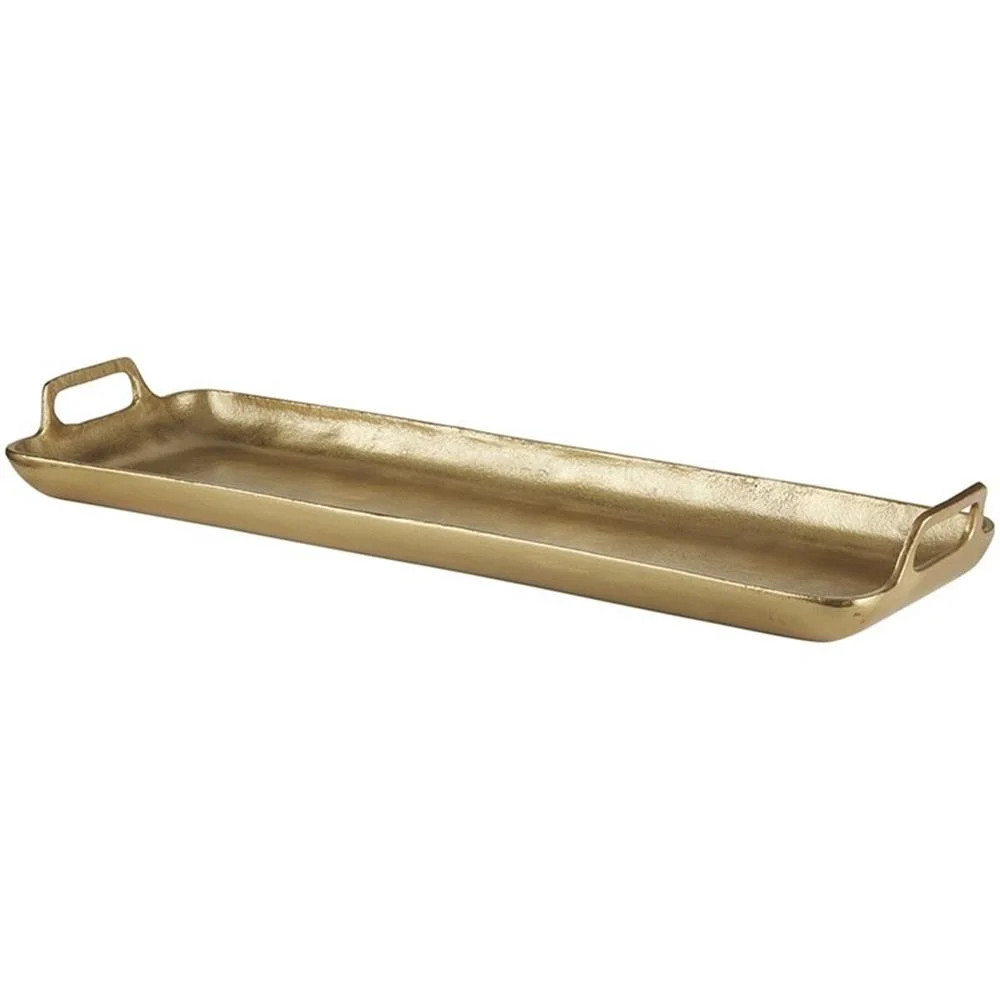 Bowery Hill Aluminum Serving Tray in Gold | Walmart (US)