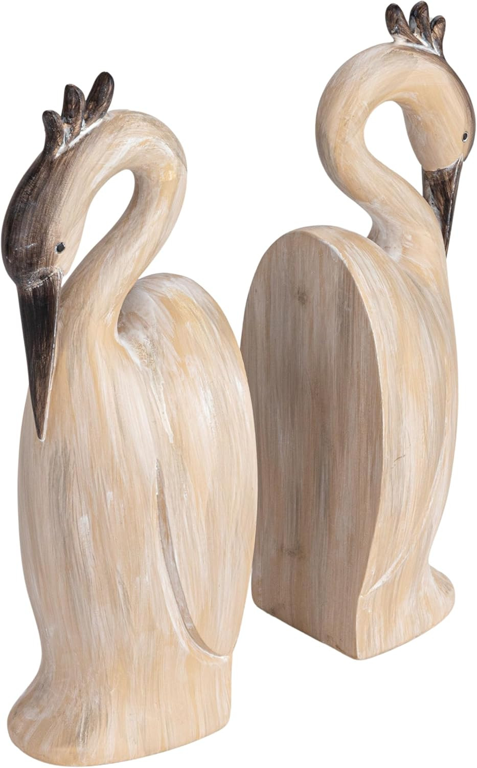 Creative Co-Op Resin Heron Bookends, Cream, Set of 2 | Amazon (US)