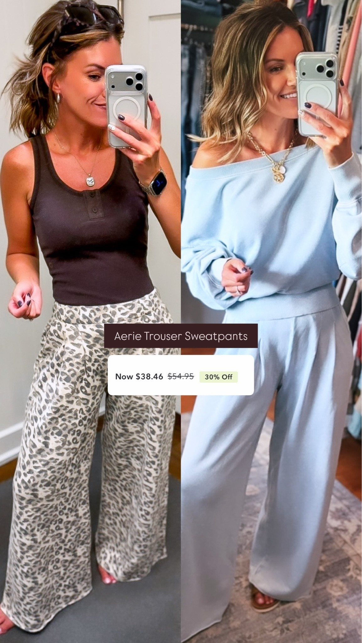 Aerie finds. 
My favorite trouser sweatpants on sale!! 
Tank/medium
Sweatshirt/ small
Pants/small

#LTKSeasonal #LTKSaleAlert

#LTKOver40