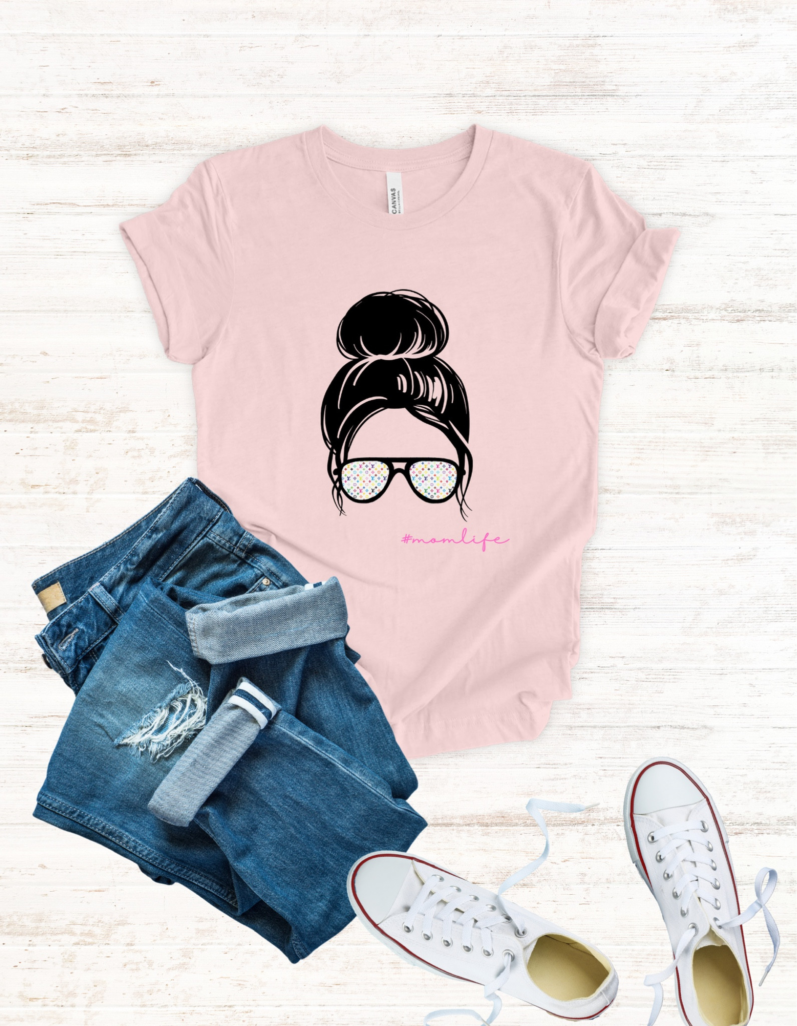 Mom life top knot bun tshirt 

#LTKstyletip #LTKGiftGuide #LTKfindsunder50