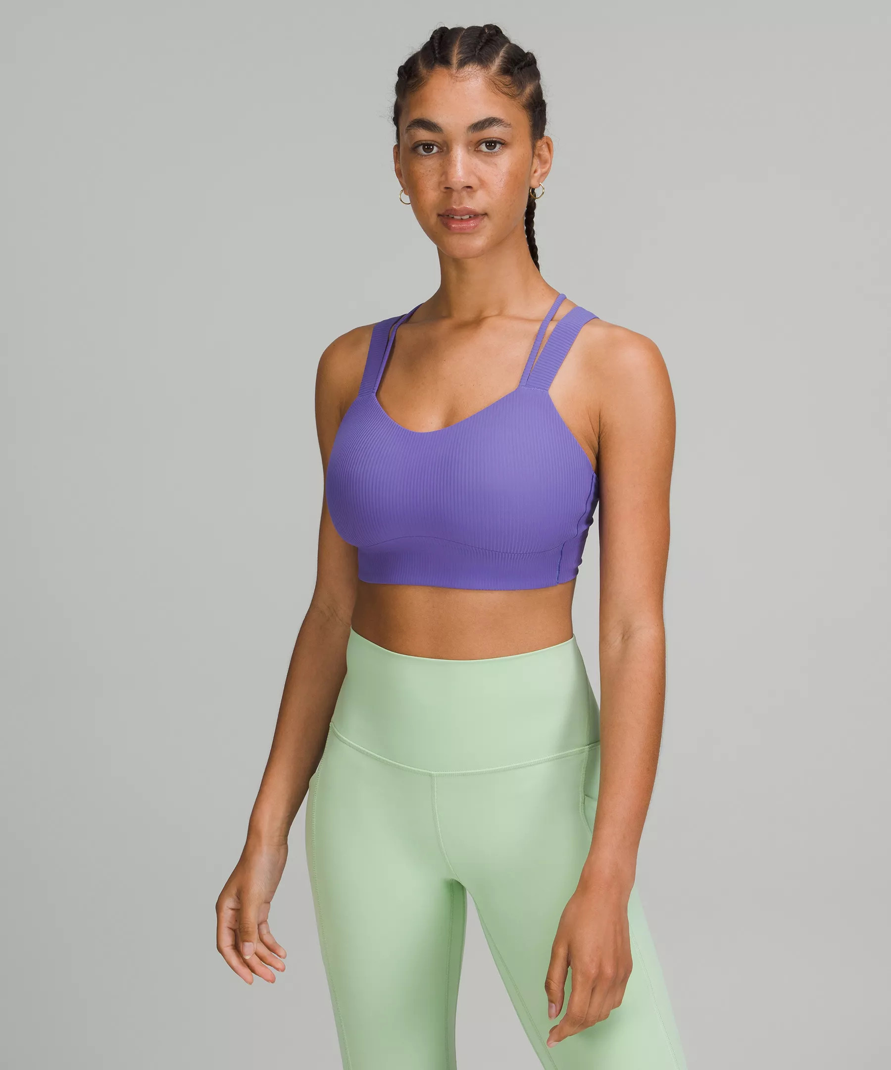Like a Cloud Ribbed Longline Bra Light Support, D/DD Cup | Lululemon (US)